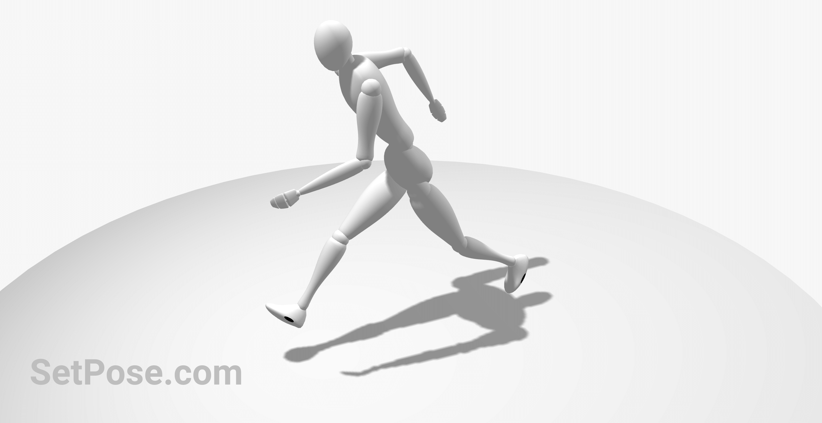 3D Male Hero Pose Reference Running Stock Image - Illustration of paint,  hero: 79940385