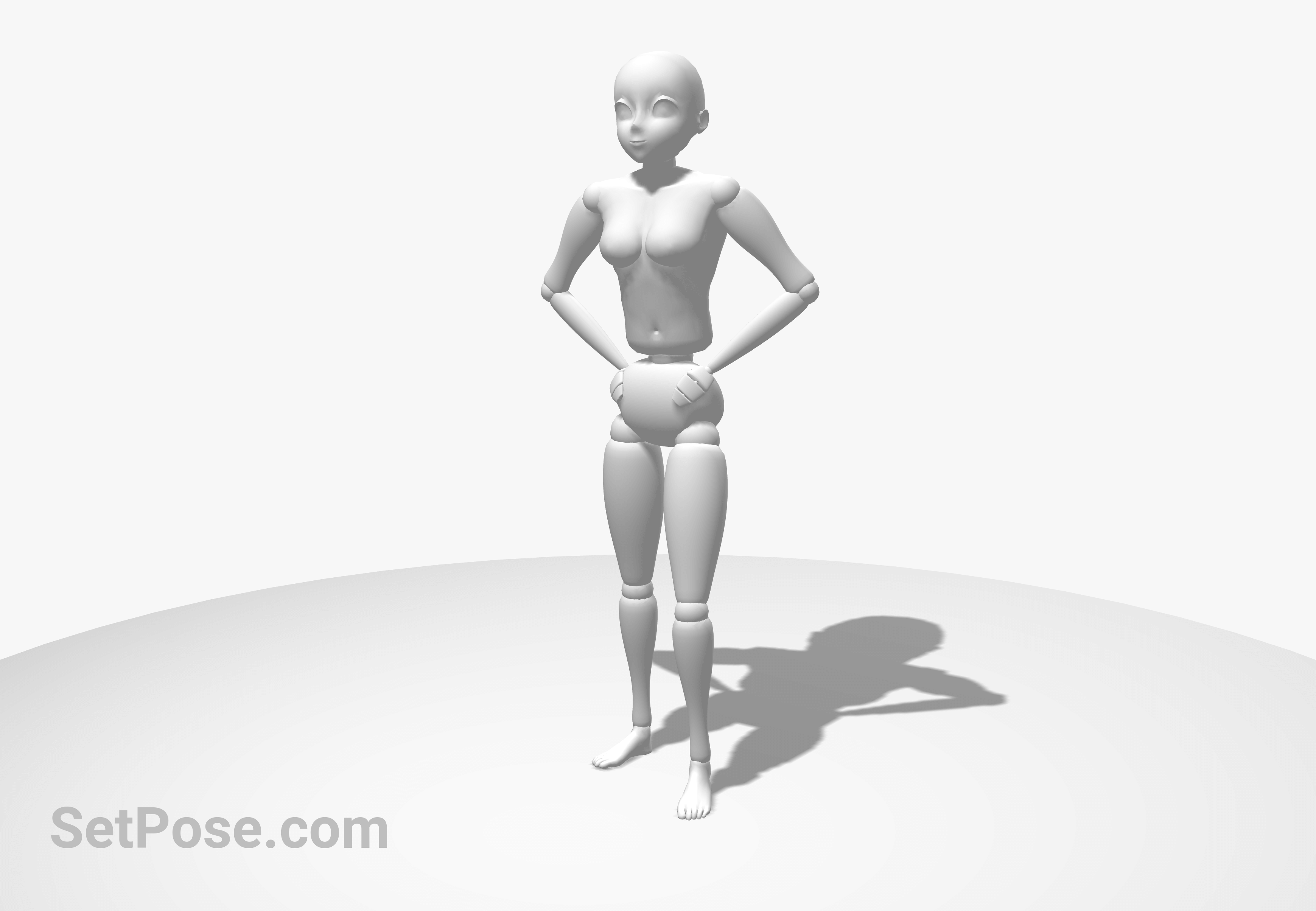 Modelo 3d gratis de personaje de criada de anime de belleza - .3ds, .MaMb  .Max, .Obj, .Vray - Open3dModel